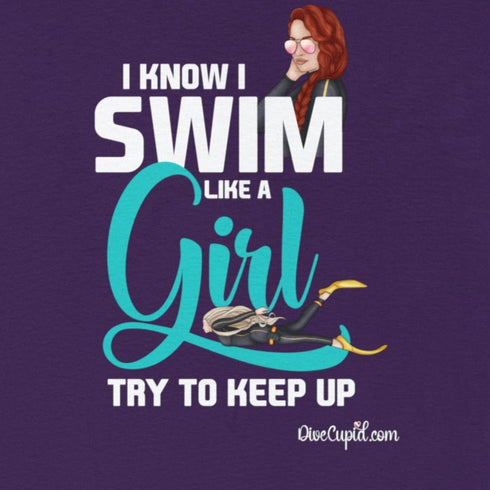 "Swim Like a Girl" Relaxed Fit T-shirt